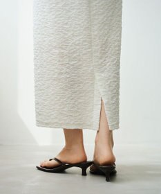 #Newans 【金子綾さんインスタライブご紹介アイテム】（セットアップ可能）ふくれジャガード タイトスカート