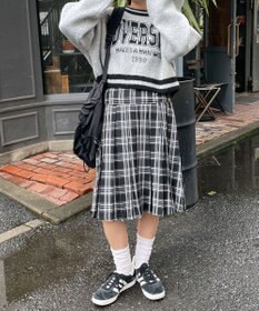 WEGO ラインリブフラッフィーショートニット