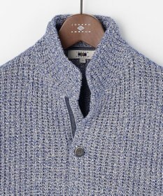 JOSEPH ABBOUD 【エコ素材和紙使用・日本素材】和紙杢メッシュクルーネック ニットジャケット