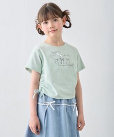 ANY KIDS 【洗濯機可能】ドロスト 裾リボンTシャツ