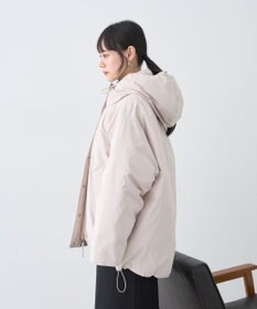 earth music&ecology フーデットパファーコート