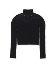 Chacott 【ノーソーイングニット】スタッズハイネックショートトップ