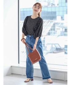 AMERICAN HOLIC ギャザースリーブドットブラウス