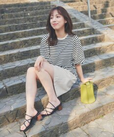 Feroux 【UVケア】バックリボンボリュームスリーブ Tシャツ