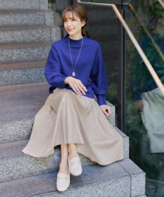 Tiaclasse 【新色追加】スエードポンチプリーツスカート