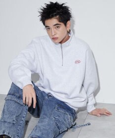 WEGO ワンポイントハーフジッププルオーバー