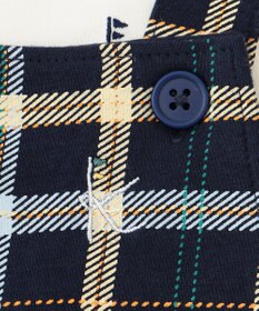 組曲 KIDS 【80-90cm】Check 長袖オーバーオール