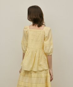 GRACE CONTINENTAL レースコンビピンタックブラウス