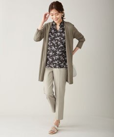 J.PRESS LADIES S 【シワになりにくい】コットンフィッティーシャーク テーパードパンツ