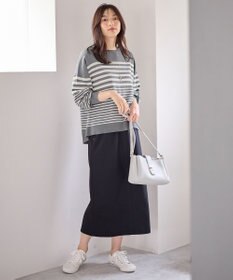 ANY 【ウエストゴム】クラシカルツイードタイトスカート