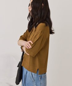 AMERICAN HOLIC 襟付き5分袖ニットカーディガン