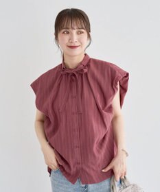 Green Parks ・ＥＬＥＮＣＡＲＥ　ＤＵＥ　ボウタイフレンチブラウス