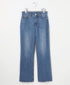 ANY SIS L センタープレスセミフレア デニム