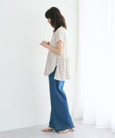 YECCA VECCA アシメボーダーポロシャツ
