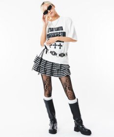 WEGO 【ユニセックス着用ITEM/MLサイズ展開】アクセ付きブリーチビッグロゴT(SS)
