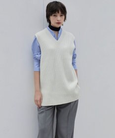 ICB 【洗える】ソフトカシミヤミックス ニットベスト