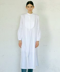 23区 【23区 lab.】ハイカウントコットン マキシ丈 シャツ ワンピース