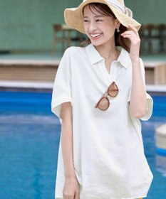 Tiaclasse 【洗える】 リネンミックススキッパーシャツ