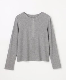 ANY クリアラメフライスヘンリーネックプルオーバー