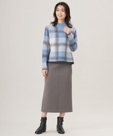 J.PRESS LADIES 【洗える】WOOLY STRETCH PLAID ニット