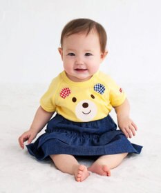 MIKI HOUSE HOT BISCUITS 【70-80cm】 顔ドン ボディシャツ(ロンパース)