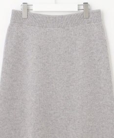 自由区 【洗える】ウールカシミヤブレンド ニットスカート
