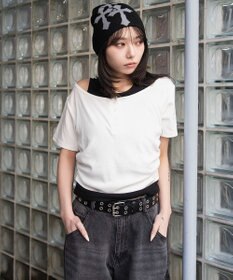 WEGO レイヤードキーネック半袖T