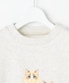 Feroux 【猫カフェMOCHAコラボ】猫ちゃんプリント トレーナー