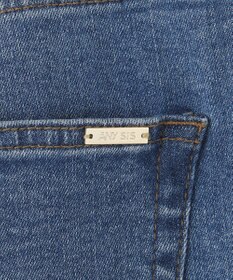 ANY SIS L センタープレスセミフレア デニム