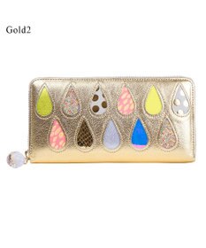 tsumori chisato CARRY ドロップス　ラウンドファスナー長財布 【かわいいデザイン！本革のやわらかな風合い】