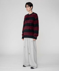 WEGO 【2025秋冬新作/ユニセックス着用ITEM/MLサイズ展開】フェザーニットプルオーバー