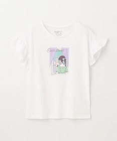 ANY KIDS 袖フリル エモプリント Ｔシャツ