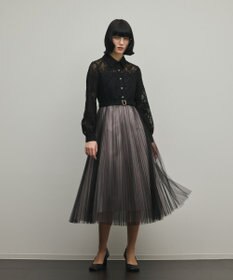 GRACE CONTINENTAL コードレースプリーツワンピース