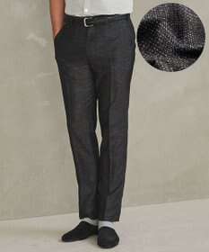 GOTAIRIKU 新素材セットアップ【通気性抜群/洗える/シワになりにくい】カラミプリントストレッチセットアップ パンツ グレー系8