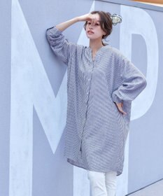 Tiaclasse 【洗える】リネンミックススキッパーシャツワンピース