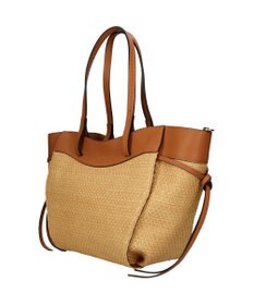 INTER-CHAUSSURES 【LORISTELLA】ラフィア＆レザーコンビネーショントート