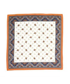 Marca 【伝統横濱スカーフ】ホルン  小判 シルクツイル スカーフ