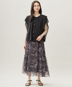 自由区 【カタログ掲載・接触冷感・洗える】シアーラミーローンフリル ブラウス