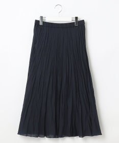 J.PRESS LADIES 【洗える】 スパンボイルワッシャー ランダムプリーツ スカート