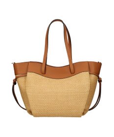 INTER-CHAUSSURES 【LORISTELLA】ラフィア＆レザーコンビネーショントート