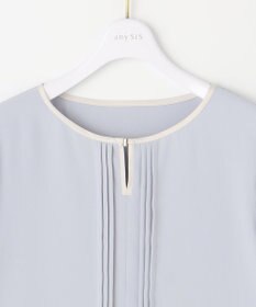 ANY SIS 【洗える】フロントタックバイカラー ブラウス
