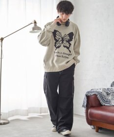 WEGO オーバーフィットジャガードプルオーバー