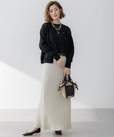 23区 【吸水速乾/防シワ】ジョーゼットサテン ナロー スカート