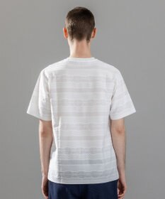 JOSEPH HOMME 新柄【ストレッチ/洗える】ジャガードボーダー　クルーネックTシャツ