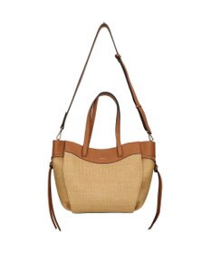 INTER-CHAUSSURES 【LORISTELLA】ラフィア＆レザーコンビネーショントート