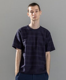 JOSEPH HOMME 新柄【ストレッチ/洗える】ジャガードボーダー　クルーネックTシャツ