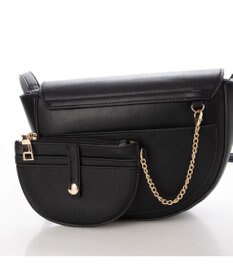 UNBILLION cachecache 財布ポーチ付きハーフムーンショルダーバッグ