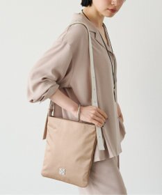 russet バイカラーレザーベルトフラットショルダーバッグ(SF-278)