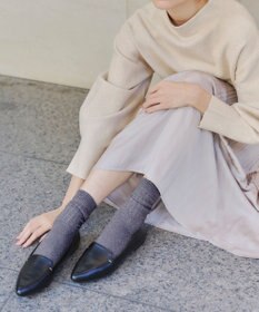 Tiaclasse シャイニーリブソックス