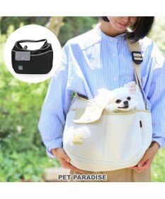 PET PARADISE ソフト メッシュスリング キャリーバッグ【超小型犬】 ブラック / ホワイト